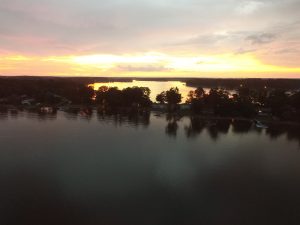 lake murray at night